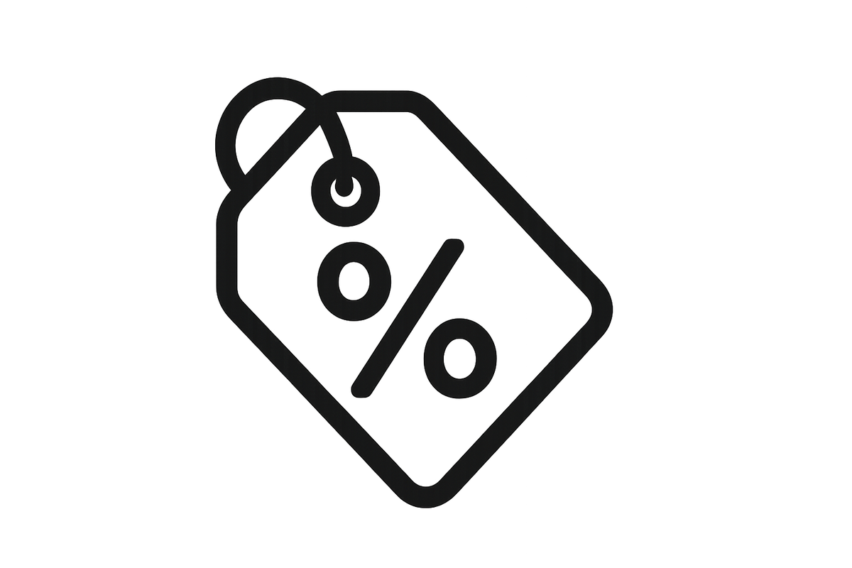 troque para um iconde de desconto apenas