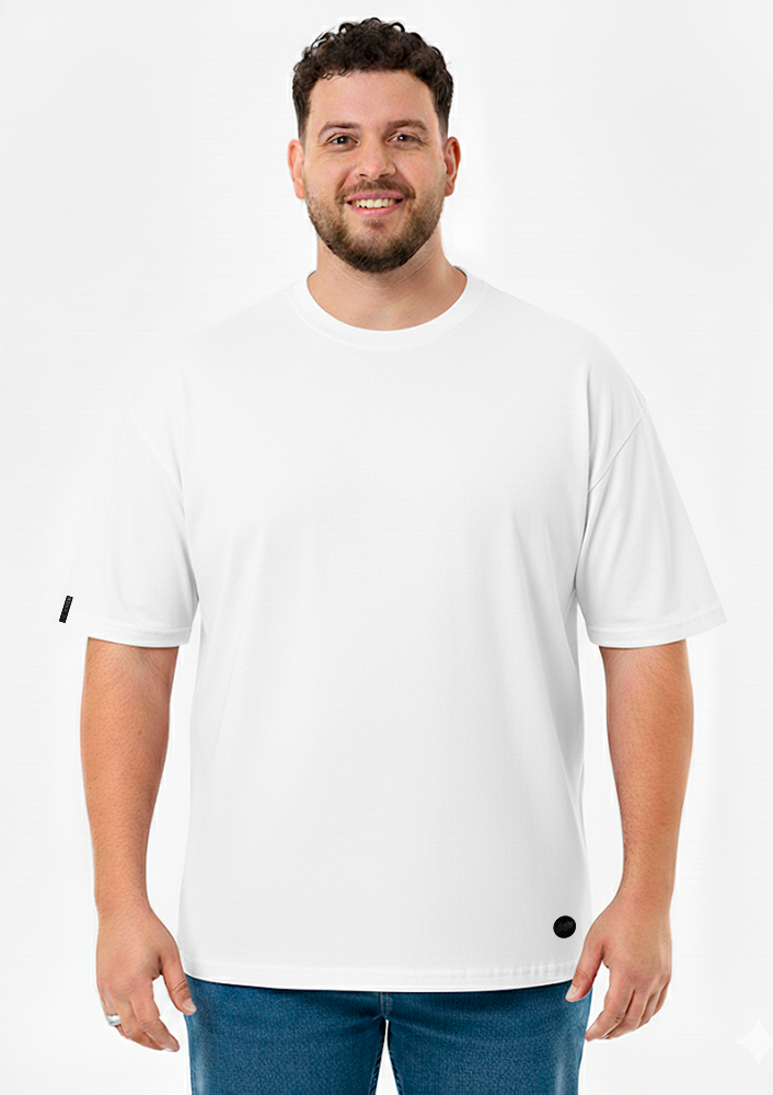 Camiseta Básica Branca Plus Size