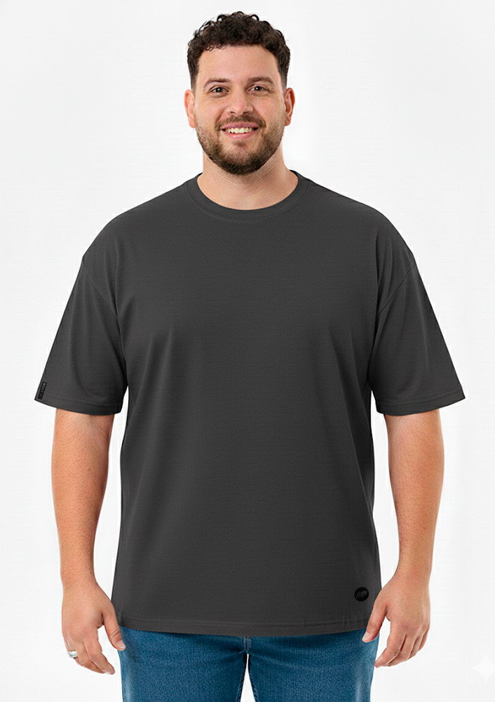 Camiseta Básica Chumbo Plus Size