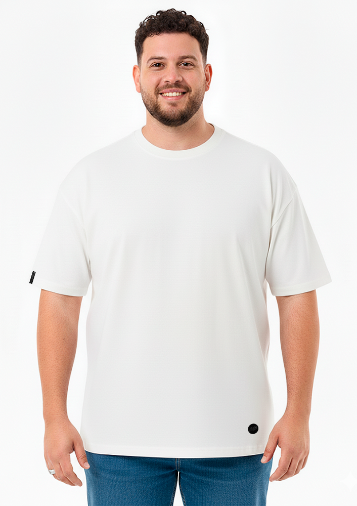 Camiseta Básica Off-White Plus Size