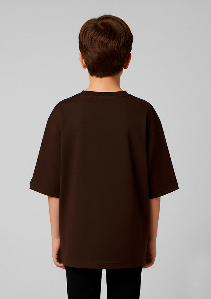 Oversized Infantil Básica Marrom